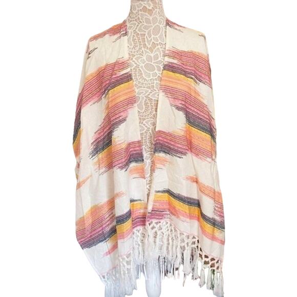 NWT Anthropologie Sunrise‎ Embroidered Kimono Woven Cotton OS $108 - Picture 6 of 14